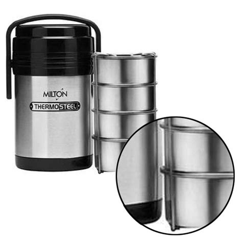 stainless steel hot box set|MILTON Thermosteel Hot Meal Container Lunch Box, .